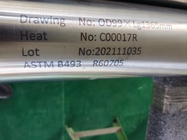 Barra redonda forjada ASTM B550 R60705 del circonio de la aleación